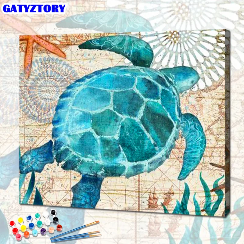 

GATYZTORY Animal Painting By Numbers Kits Modern Wall Art Picture By Numbers Diy Gift Acrylic Canvas Painting For Home Decors
