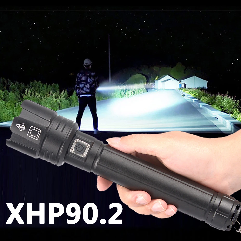 Перезаряжаемый мощный светодиодный фонарик XHP90.2 Xhp70 тактический светильник