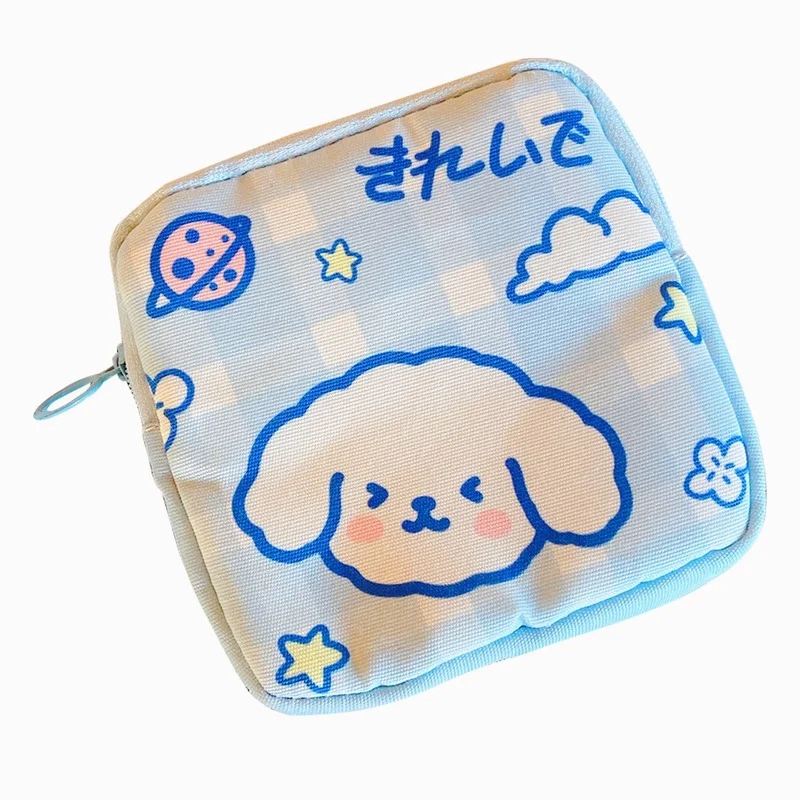 

Kawaii Cartoon Sanitary Napkin Bag Portable Large-capacity Aunt Towel Storage Bag Cute Animal Stationery Item Storage Bag