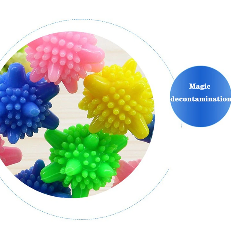 

10PCs Magic Laundry Ball For Household Cleaning Washing Machine Clothes Softener Starfish Shape PVC Reusable Solid Cleaning Ball