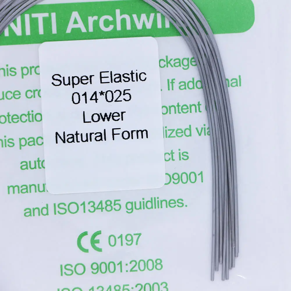 Ортодонтическая прямоугольная Арка Niti Archwire 5 упаковок Нитинол коррекция зубов