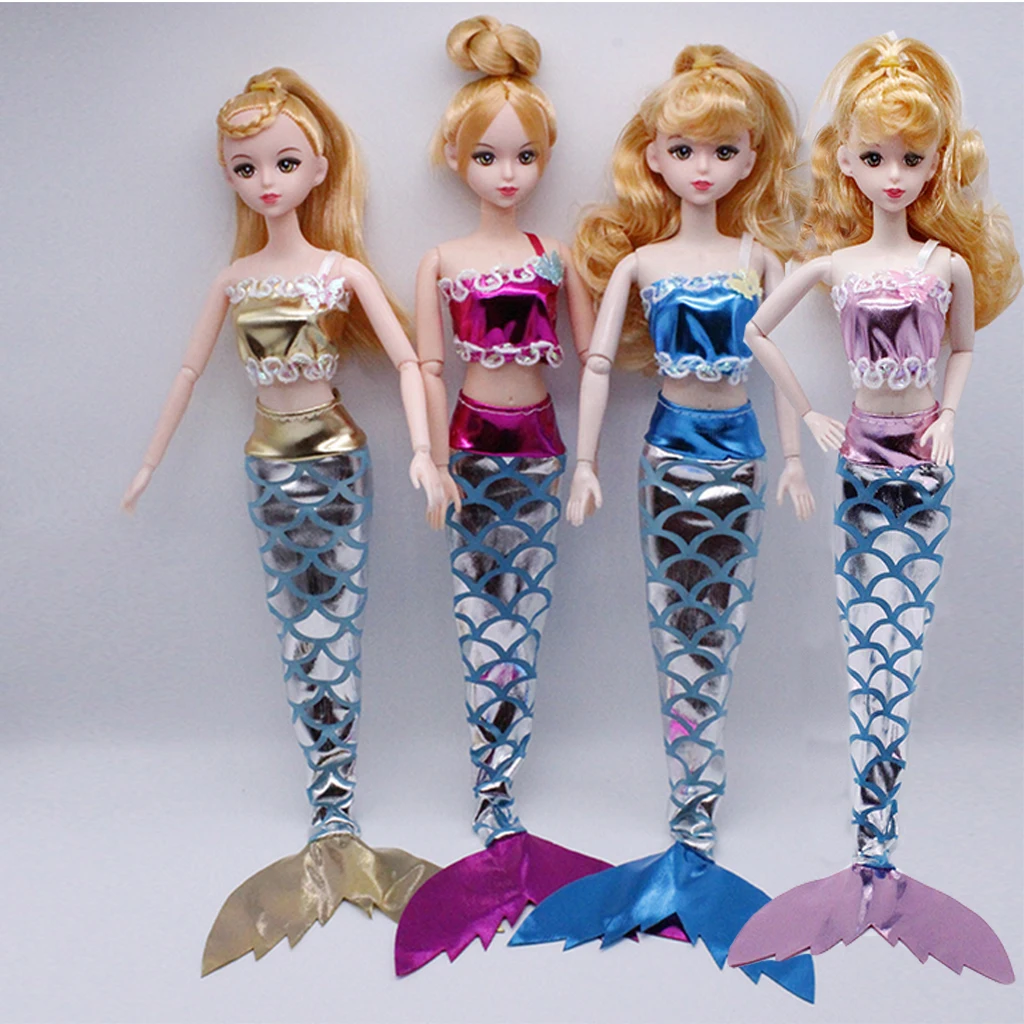 

Prettyia Русалочка Кукла Подарочный набор для 1 / 6 куклы для детей, игрушки в подарок на день рождения