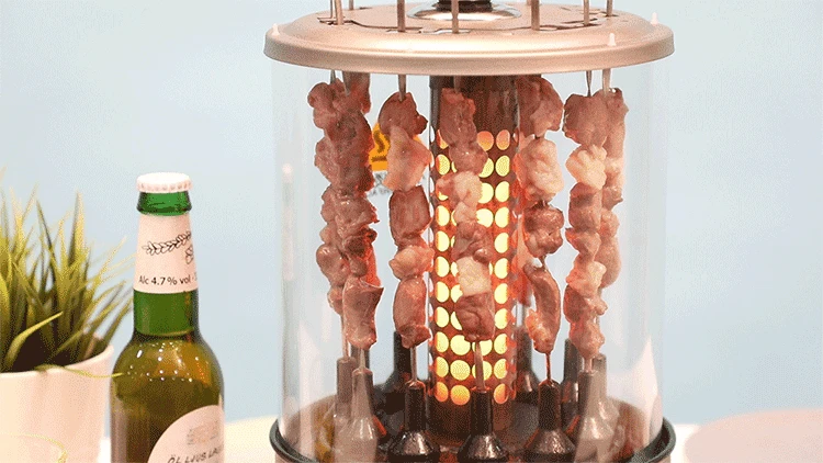 Automatic Barbecue Machine Electric Grill Small Household Smoke Free Family Flip Grill Electric Skewer