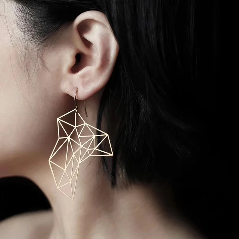 Модные простые серьги-гвоздики OUFEI 2020 для женщин золотого цвета геометрические