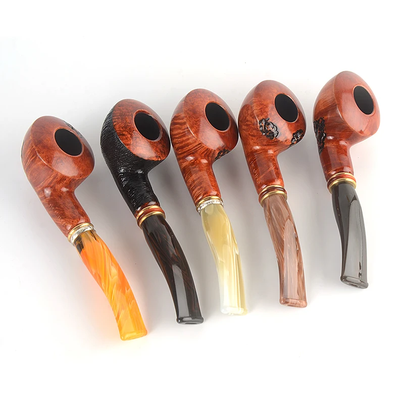 Труба для курения табака Бриар гладкая отделка 9 мм фильтр тосканская Серия # TSCAA