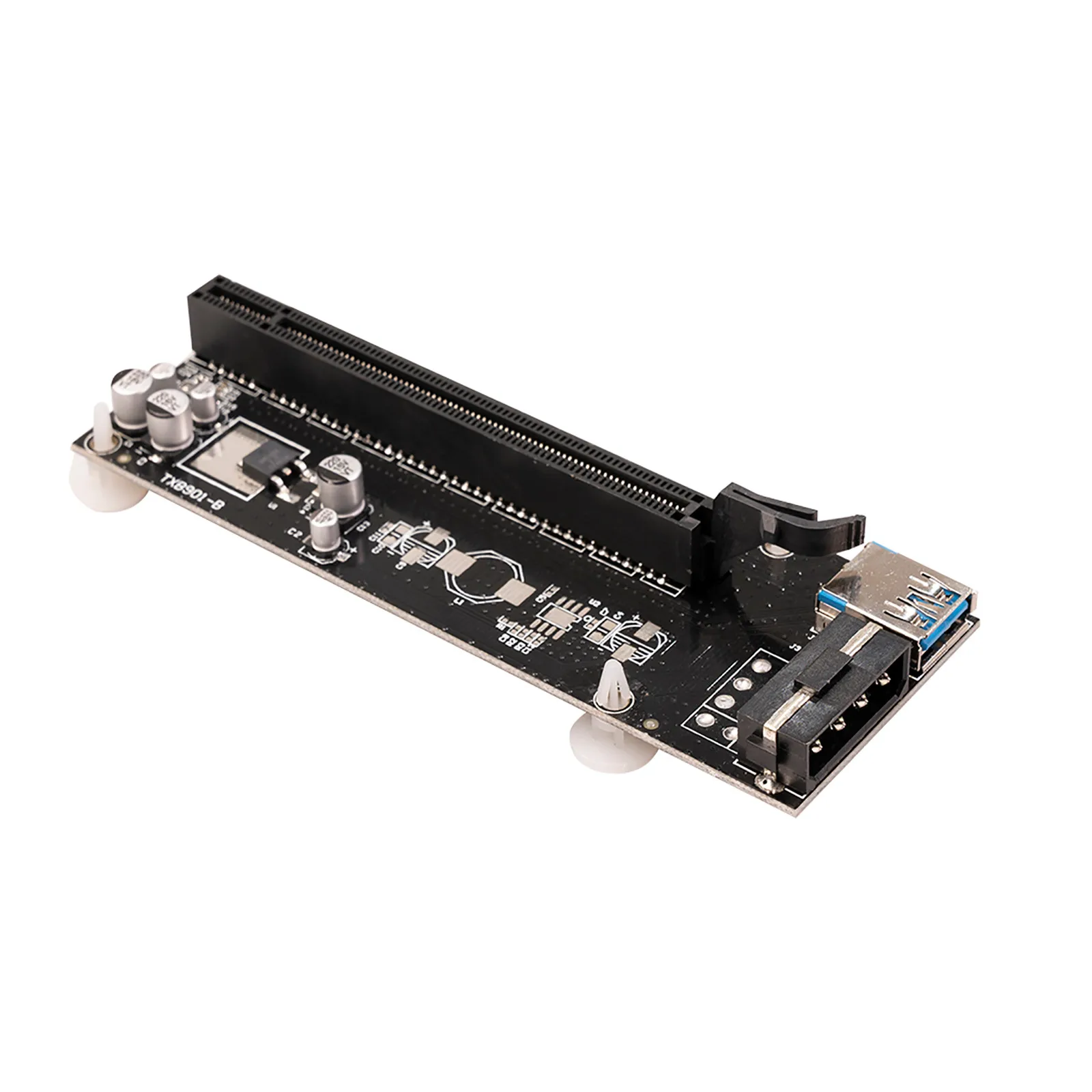 PCI-E Riser Card PCI-E 1x к 16x Майнинг Расширение 4pin Питание Комбинация электронных аксессуаров для продуктов.