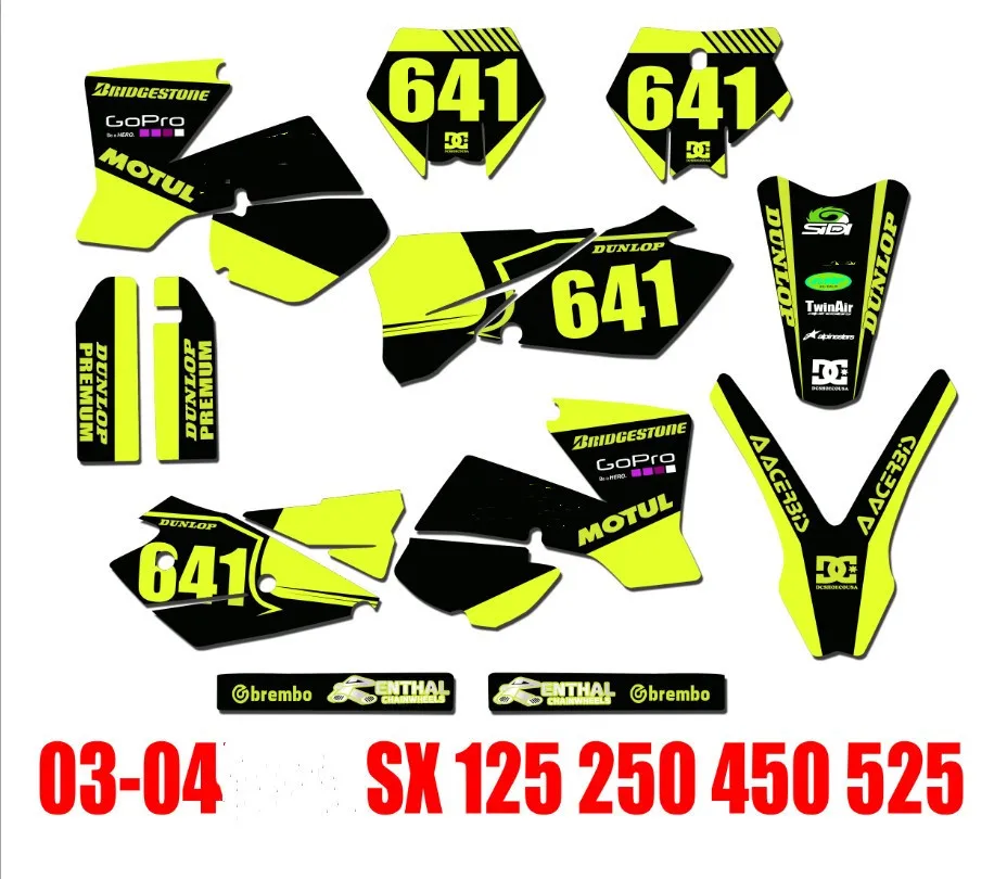 SX 2004 2003 Бесплатная индивидуальная именная цифра полный набор графических