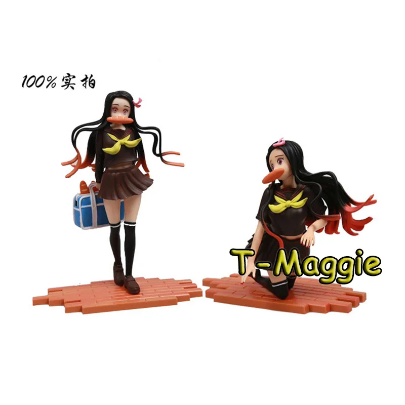 

Anime Demon Slayer Standing/Kneeling Uniform Kamado Nezuko PVC Action Figure Static Model Decoration Collection Doll Toys 25CM
