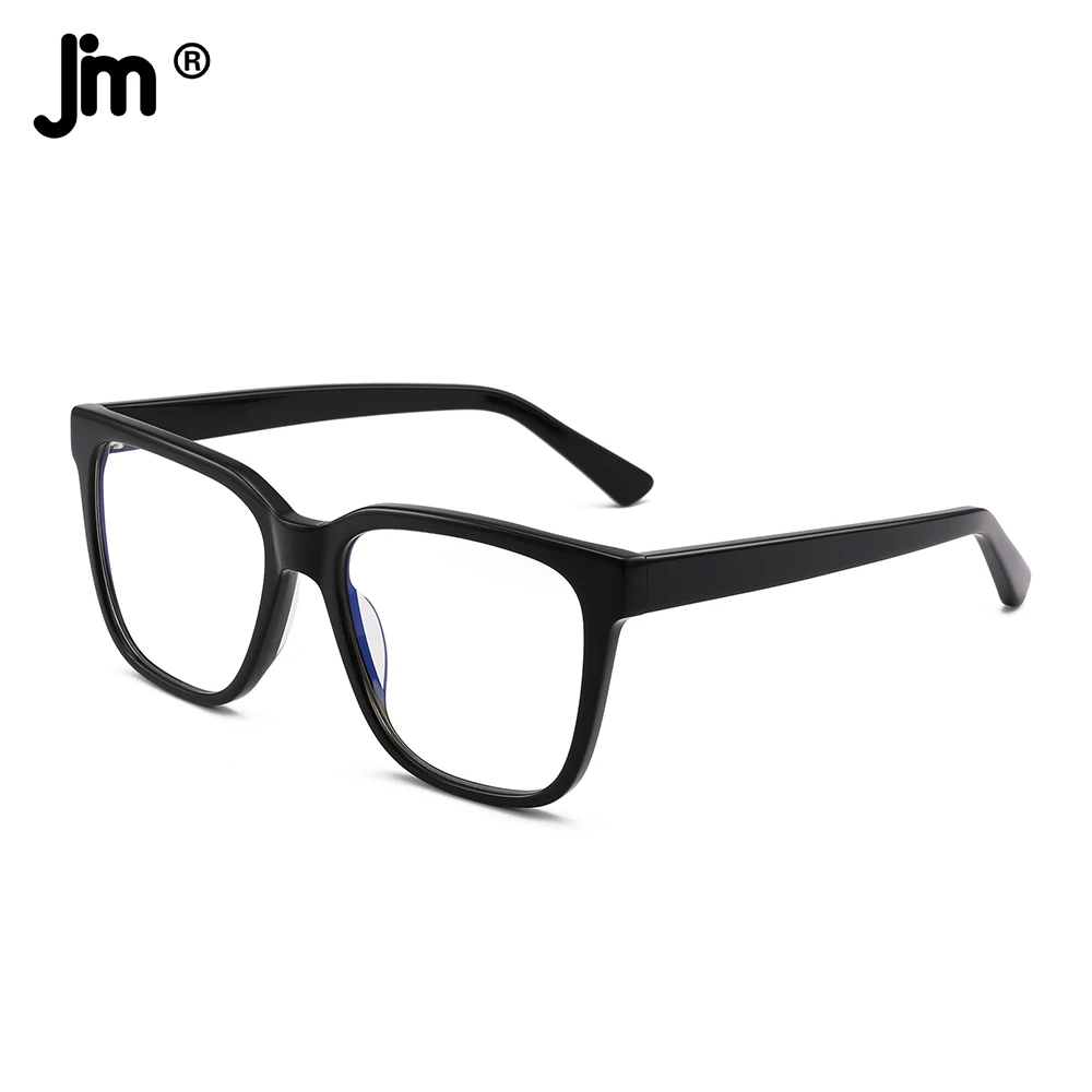 

JM Acetate Frame Square Blue Light Glasses Women Vintage Anti Blue Light Blocking Fake Glasses