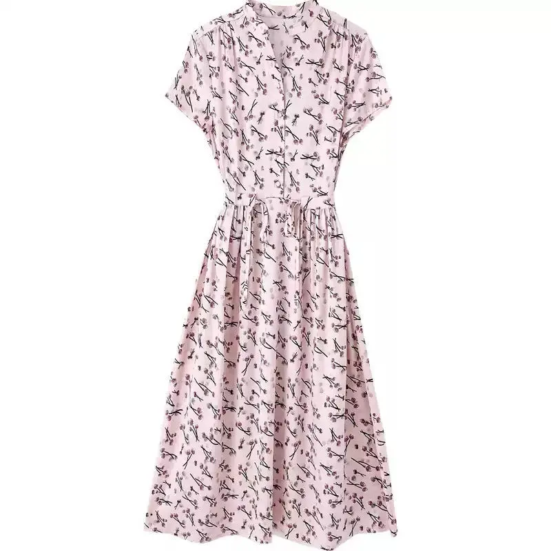 

High End Silk Dress Women's 2021 Summer New Hangzhou Brand Elegant Mulberry Silk Dress