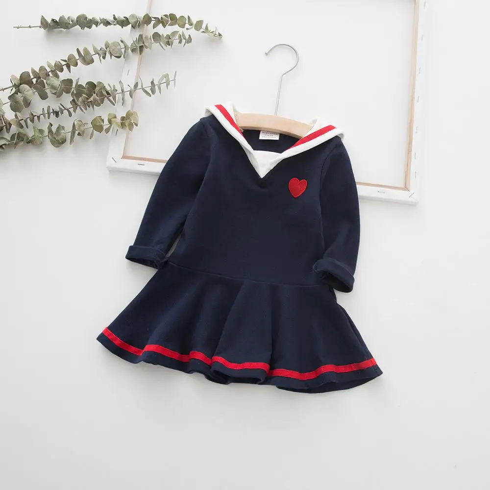 Одежда для девочек платье хлопковый свитер с длинными рукавами теплое оборками