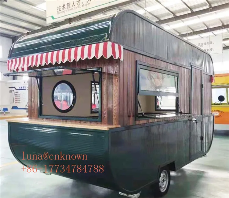 Длиной 5 м Мобильный Еда тележка с 4 колесами закуска для кофе брейка прицеп