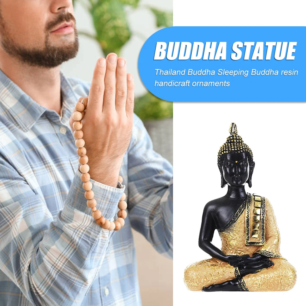 Статуя Будды Dhyana Mudra медитационная сидячая статуя из смолы настольное украшение