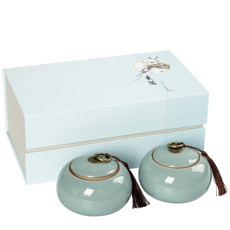 Керамическая чайная коробка набор для упаковки маленький контейнер кофе банка