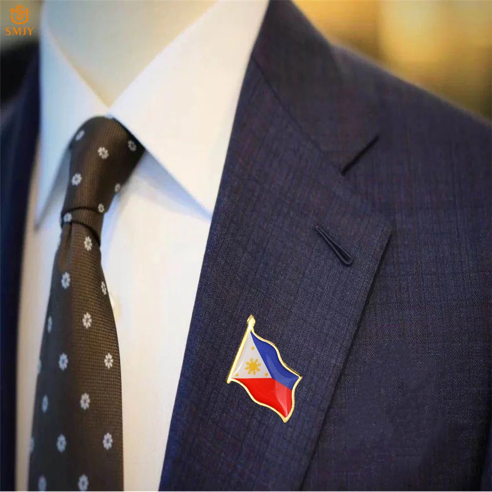 10 шт. азиатские сувенирные эмалевые булавки Филиппинский национальный флаг