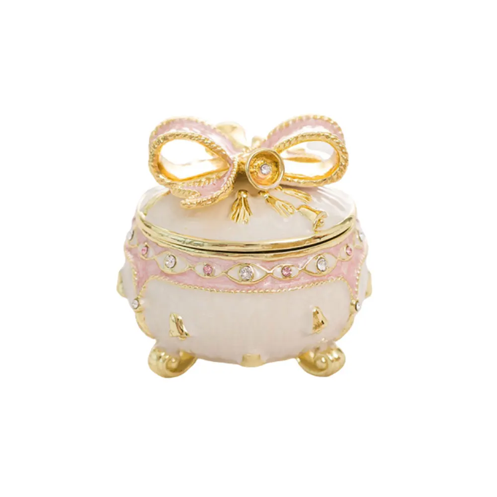 Vintage Bells Style Jewelry Trinket Box for Women Rhinestones Jewelry Storage Home Decor