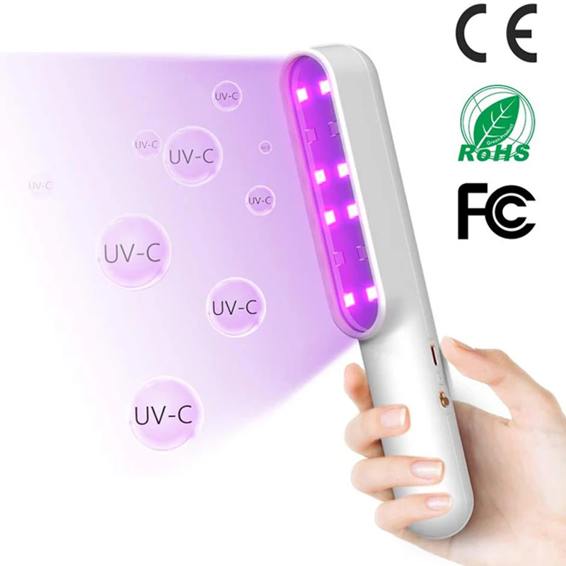 ZK20 дропшиппинг UVC УФ светильник перезаряжаемый светодиодный вспышка фонарь для