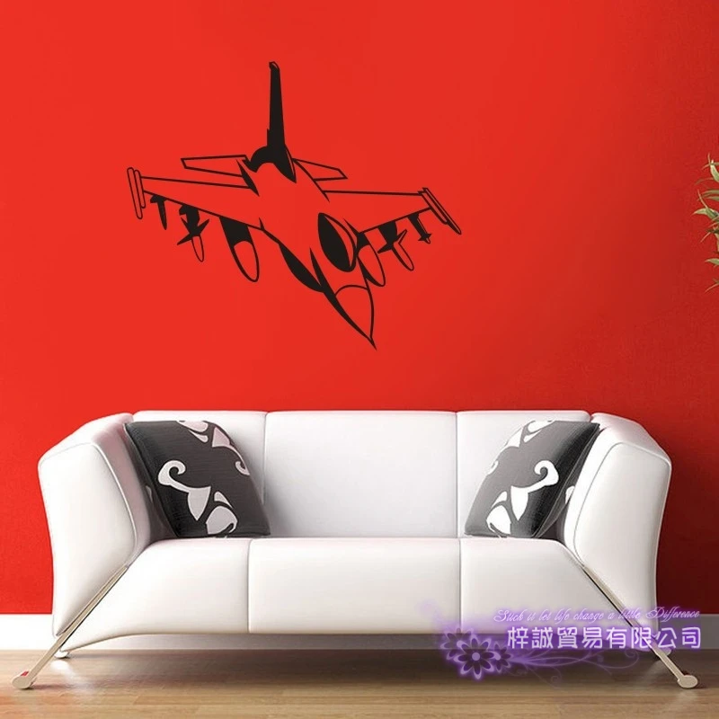 Истребитель наклейка на автомобиль классические плакаты с самолетами виниловые