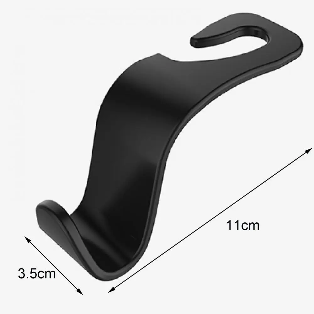 

G-102 Car Seat Hook Smooth Surface Non-slip Black Car Headrest Purse Hanger for Car
