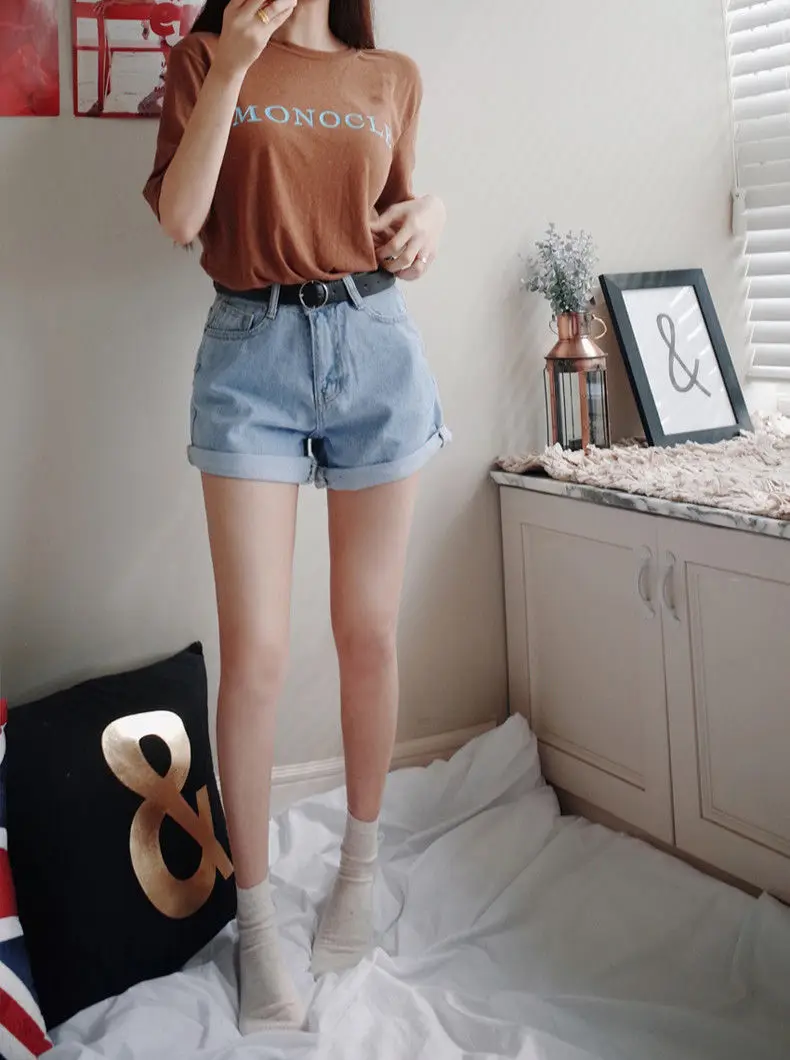 

Summer Korean denim shorts, women's new style, high waist shorts, women's pants