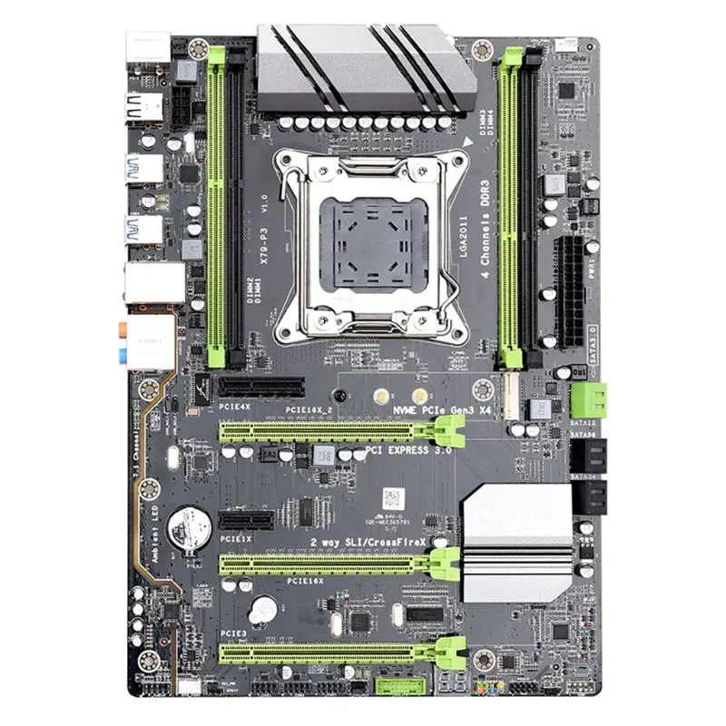 X79-P3 четырехканальный Deluxe X79 материнская плата по стандарту ATX USB3.0 SATA3.0 LGA 2011 игровая материнская плата с поддержкой материнской платы 128GB DDR3 REG ECC