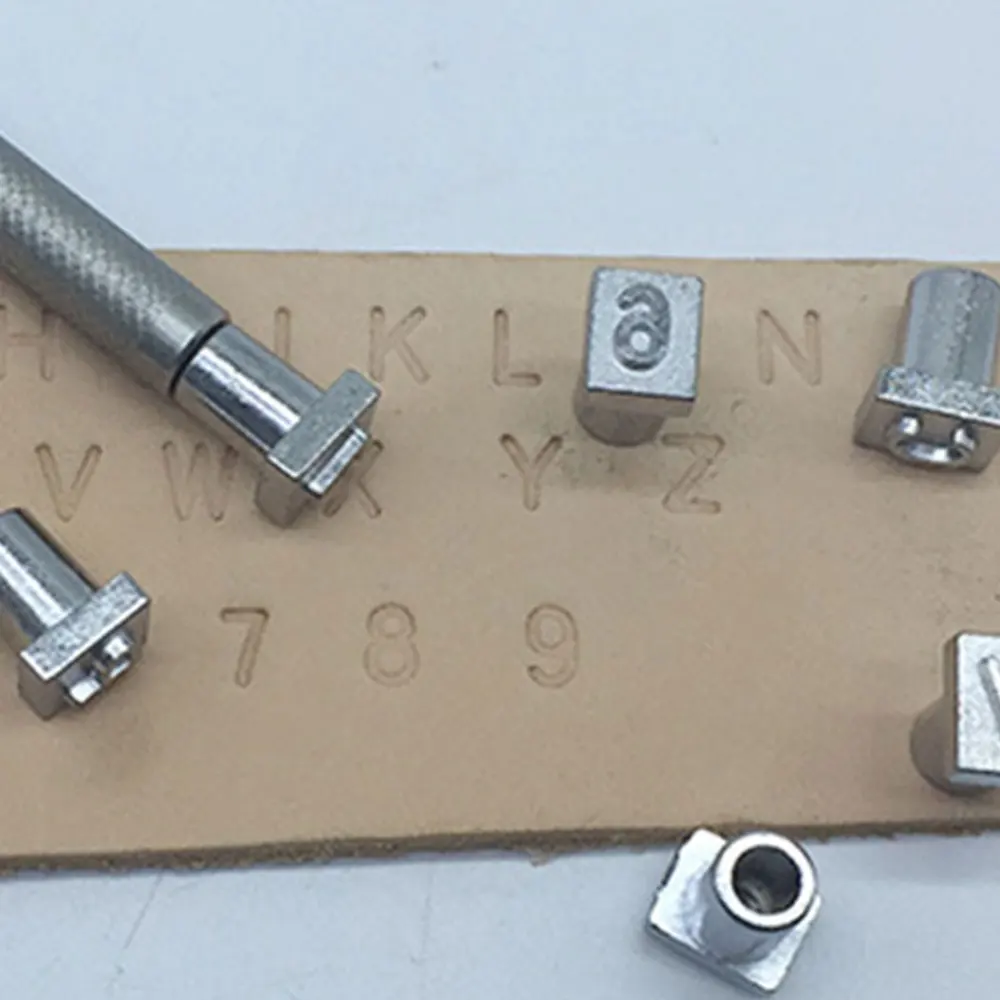 Набор алфавитных пробойников 37 шт. инструмент для работы с кожей и изделиями из