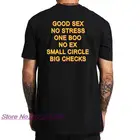 Забавная футболка в клетку с надписью No Boo No Ex, размер ЕС, 100% хлопок