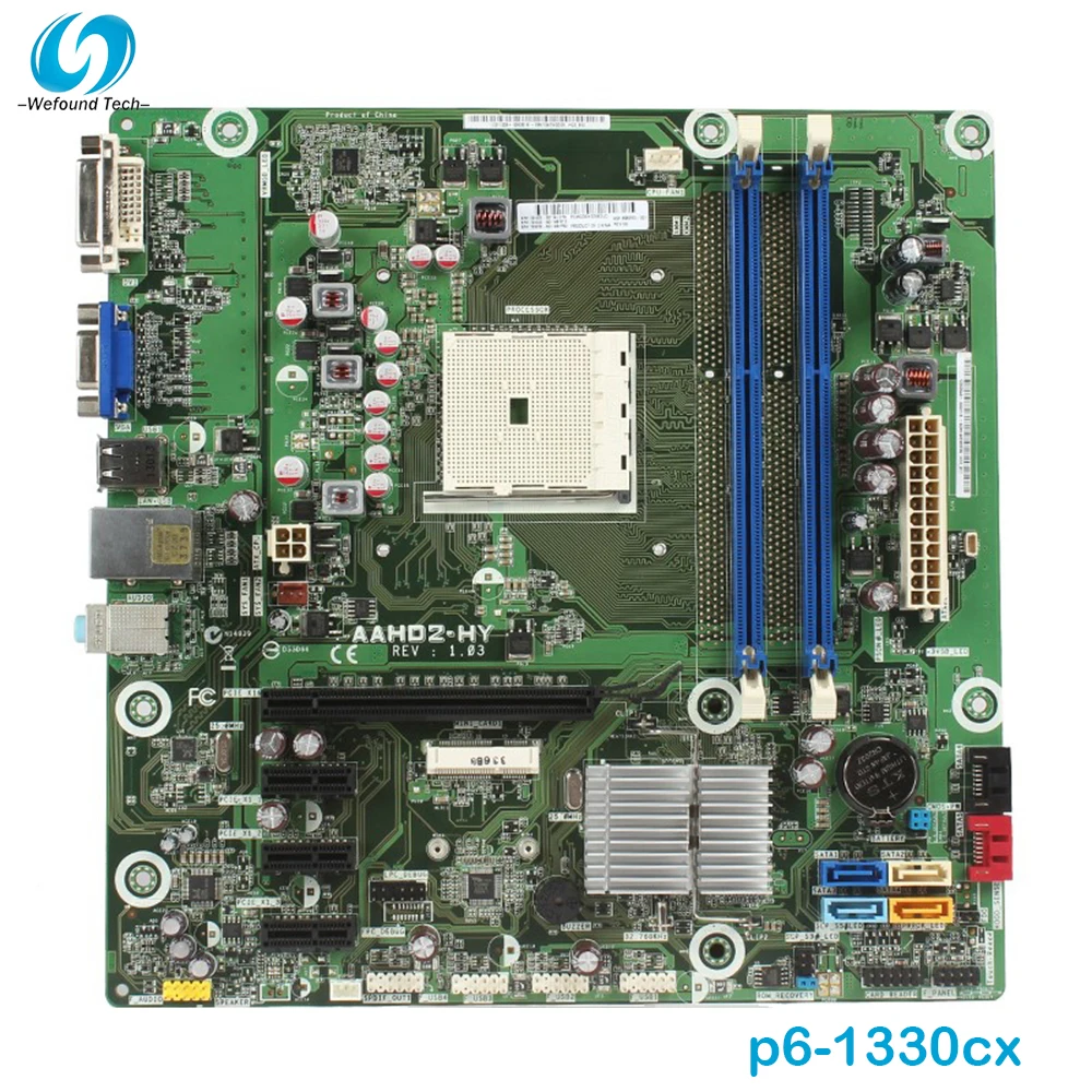 

Desktop Motherboard for HP p6-1330cx AAHD2-HY 657134-003 696350-001 701022-001 701022-501 660155-001 FM1 A75 Fully Tested