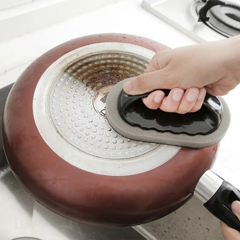 

Magic Pan Cleaner Melamine Sponge Brush for Pan Pot Strong Decontamination Cleaing Brush Descaling Knife Kitchen Cleaning Tools