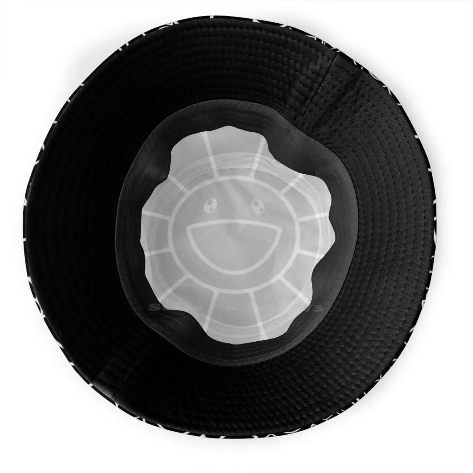 

Flower Black White Korean Ladies Outdoor Sun Hat Bucket Cap Flower Daisy Daisies Flowers Flower Fun Cute Face Girls Girly