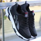 Мужские дышащие сетчатые кроссовки, Новинка весна-осень 2021, удобная повседневная обувь на шнуровке