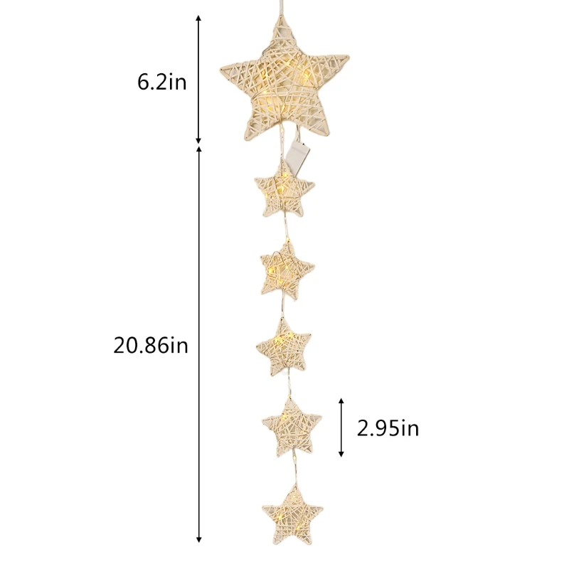 

Star String Lights Elagant Dream Catcher Around Lights Battery Operated Dream Catcher Lighting Decorations Extendable Indoor