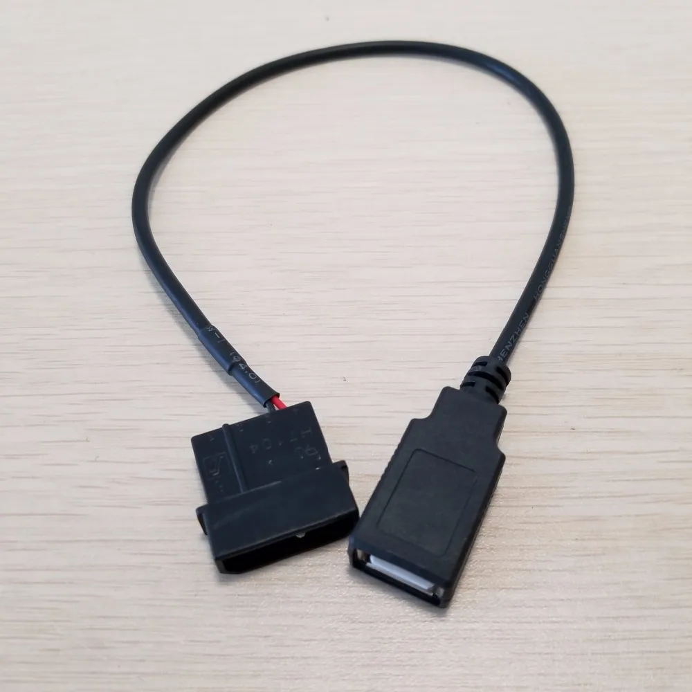 1 шт. кабель для зарядки IDE Molex-USB A Female ПК 5 В 2 контакта 35 см | Компьютеры и офис