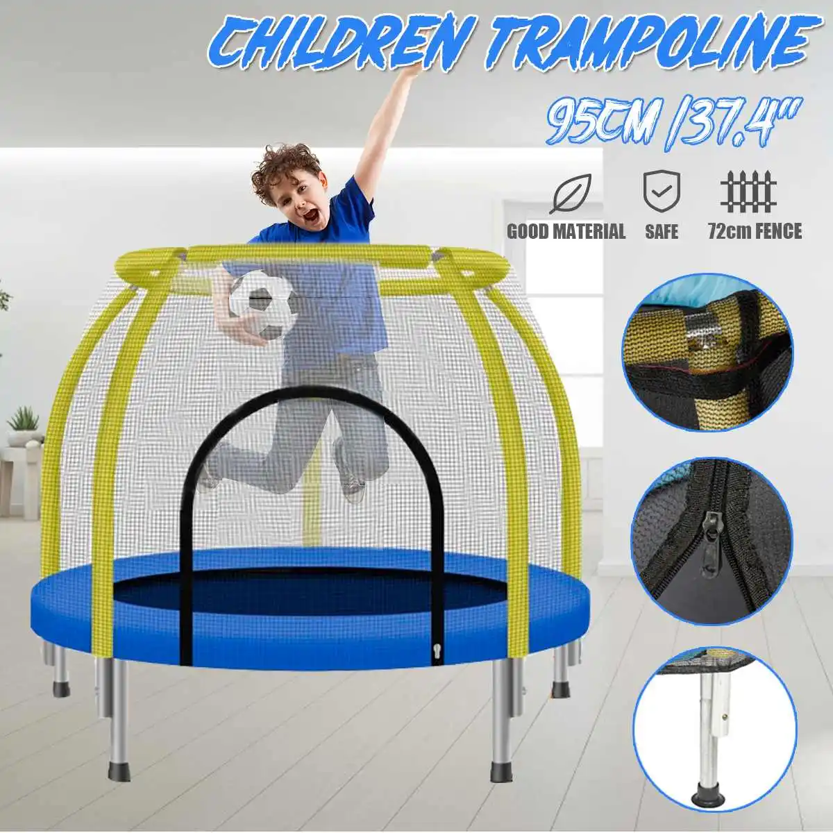 

Детский комнатный батут, круглый батут с защитной сеткой, для взрослых и детей, для фитнеса, для прыжков, для дома, спортивное оборудование