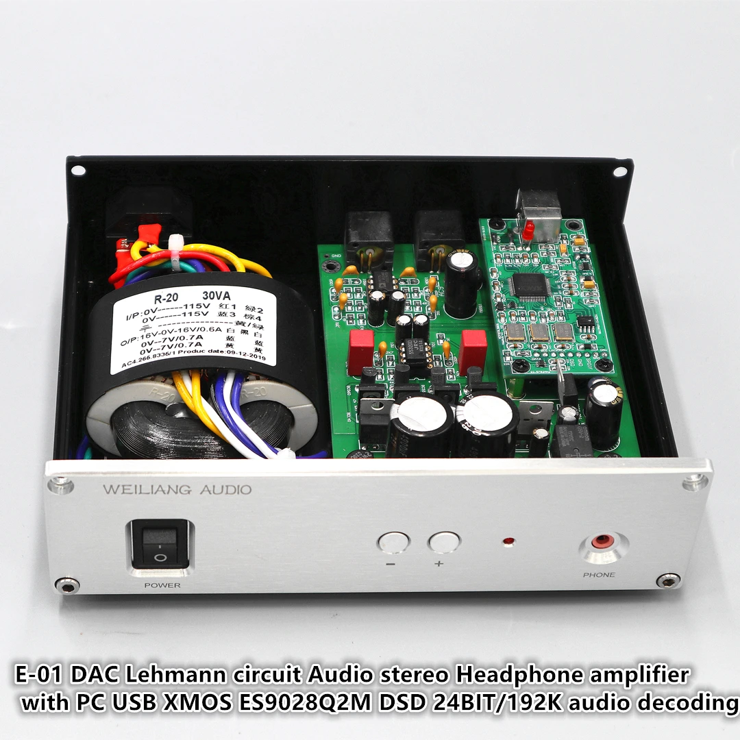 E 01 Lehmann цепь аудио стерео наушники усилитель с ПК USB XMOS ES9028Q2M DSD 24 бит/192K Аудио