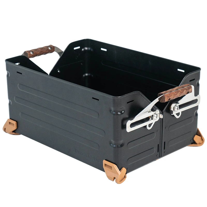 

Steel Outdoor Camping Foldable Multifunctional Storage Box storage box galvanized plate Open shelf Storage Rack