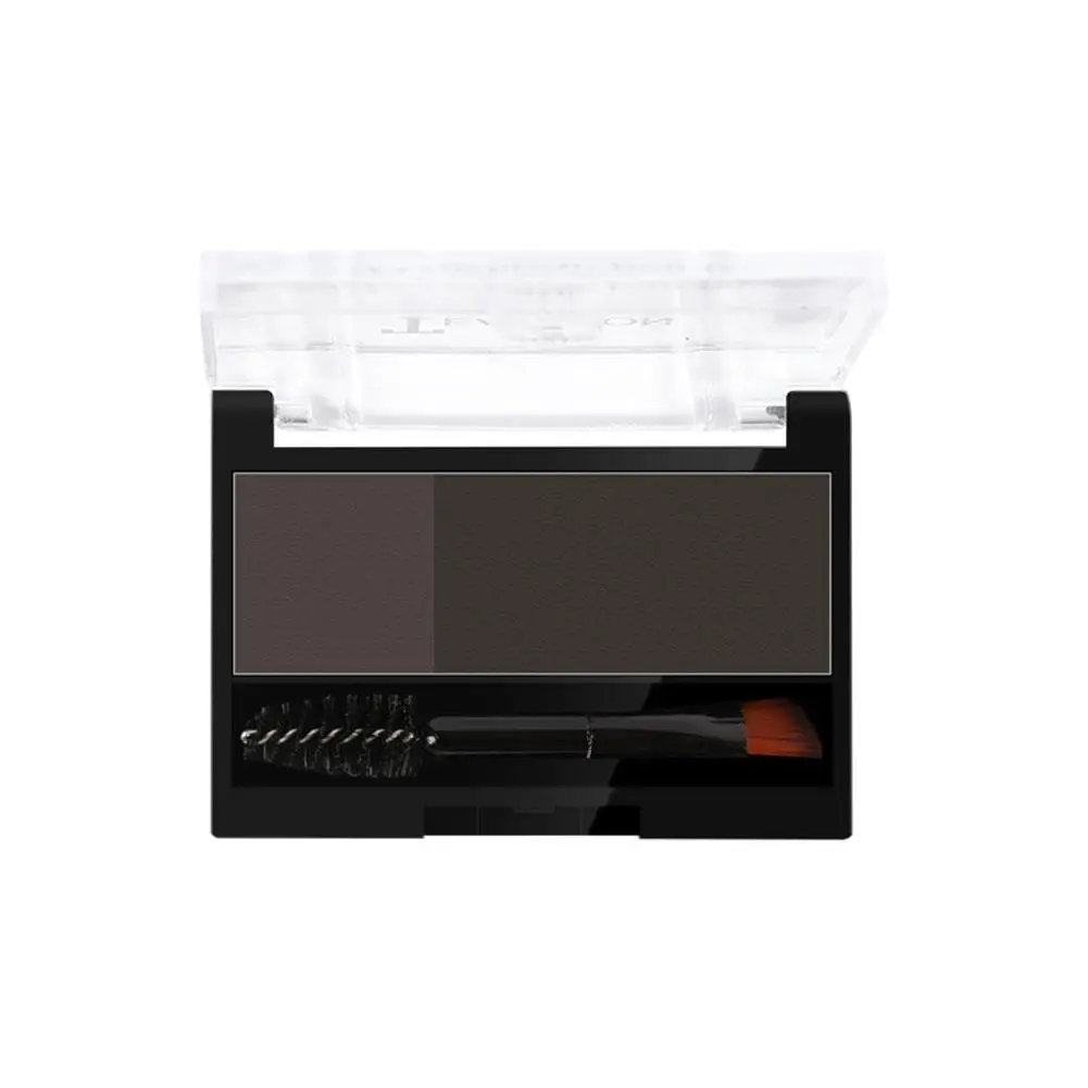 Двухцветная пудра для бровей штамп водостойкая долговечная быстрое макияж