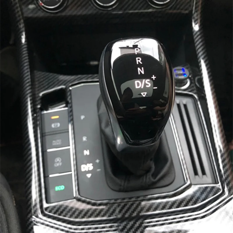 Модификация хромированная матовая рукоятка переключения передач DSG красная