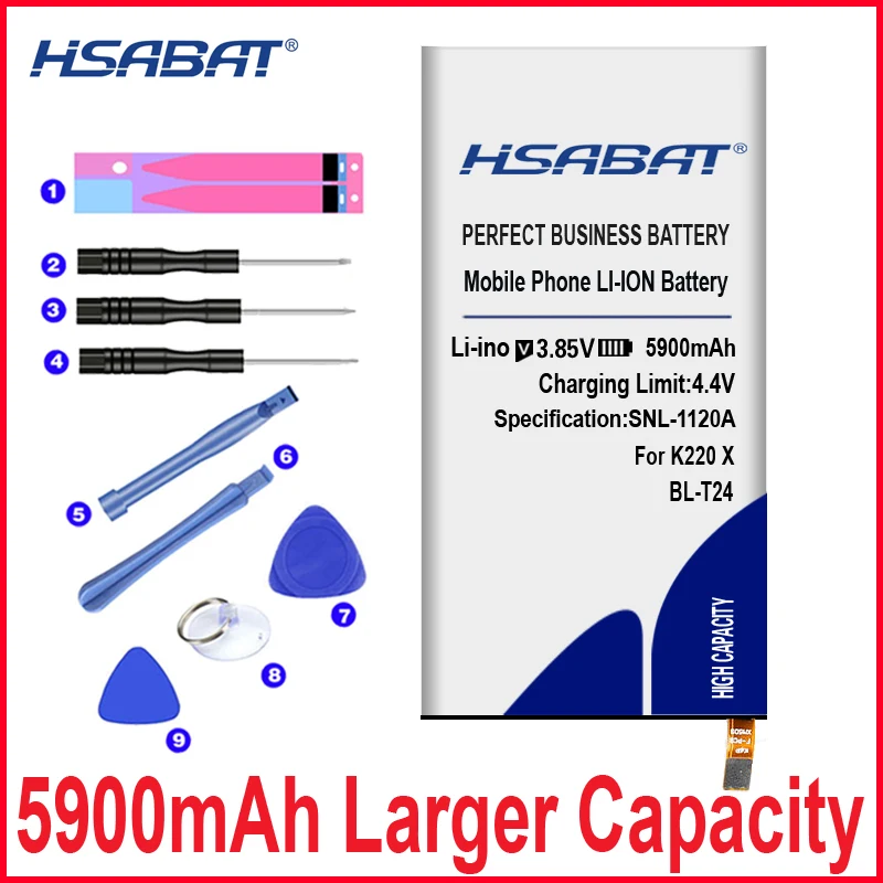 HSABAT запасной аккумулятор 5900 мАч Аккумулятор для LG BL T24 K220 X Power k220ds k220dsk k220dsz k220y k220z