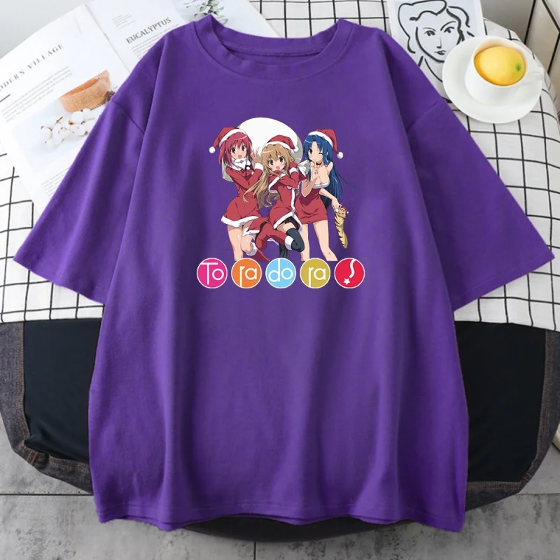 

Anime dos desenhos animados toradora imprimir camisetas femininas verão manga harajuku solta camisetas de manga curta casual