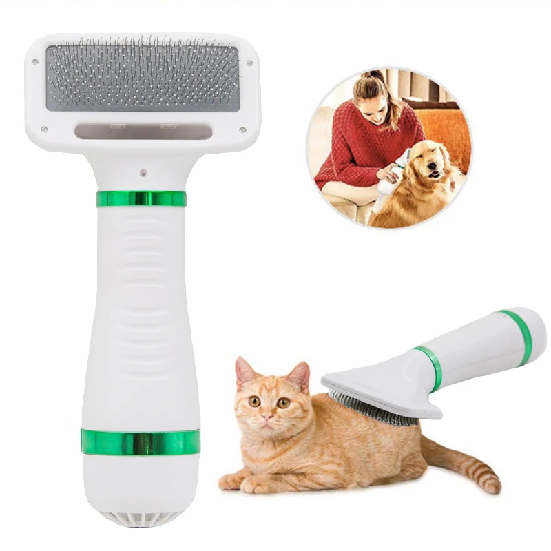 

Pet Hair Dryer Portable 2 in 1 Dog Hair Dryer Home Pet Grooming Cat Hair Comb Dog Fur Blower Adjustable Temperature Pet Brush