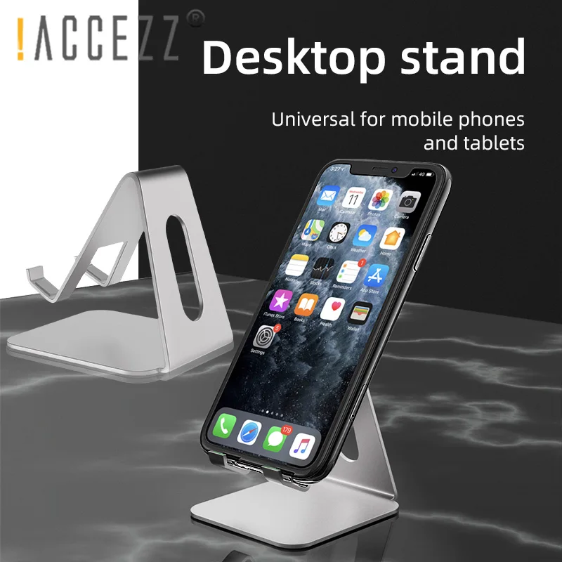 

!ACCEZZ Desk Stand Universal Desktop Phone Holder For iPhone 11 Pro 8 Samsung Huawei Bracket For ipad mini Xiaomi Tablet Support