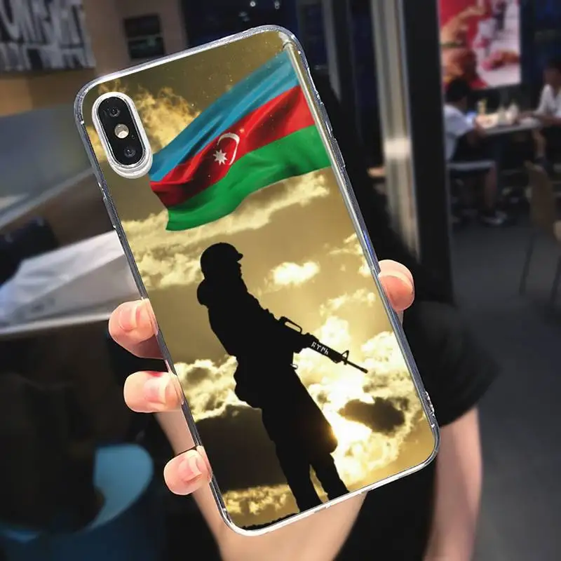 

Azerbaijan buta flag Phone Case Transparent for iPhone 6 7 8 11 12 s mini pro X XS XR MAX Plus