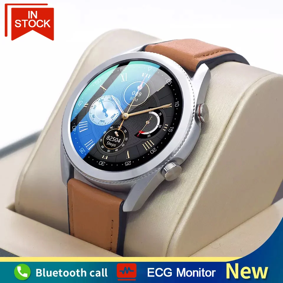 

Смарт-часы мужские с поддержкой Bluetooth, пульсометром и ЭКГ