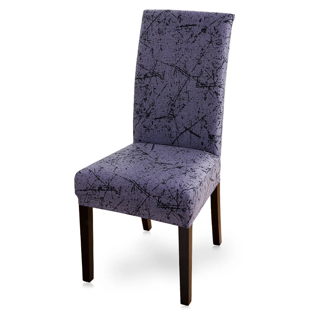4 Black Flower Printed Chair Cover Big Elastic Kitchen Slipcover Removable Anti-dirty Seat Cover for Banquet Hotel Wedding Decos - Цвет: 4