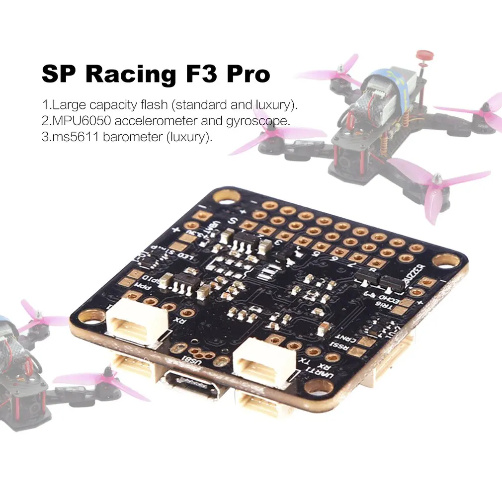 SP Racing F3 Pro Контроллер полета для FPV 250 210 180 Квадрокоптер Acro/Deluxe Версия лучше, чем CC3D Flip32