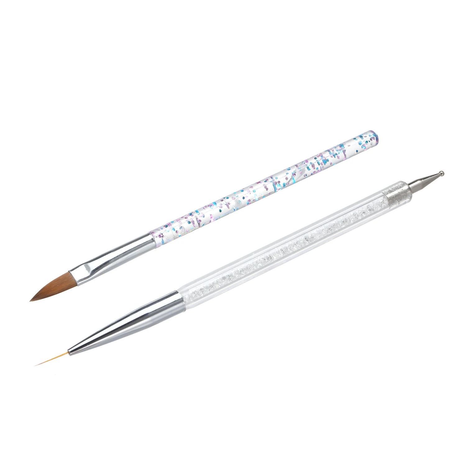 10 шт. набор кистей для дизайна ногтей двойная ручка подводки лаковая акриловые