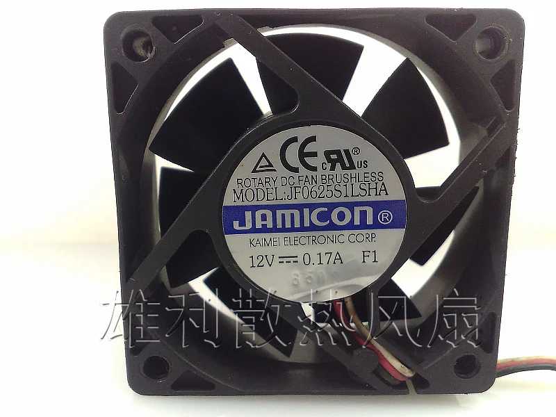 

Новый JF0625S1LSHA 12V 0.17A 6 см 6025 3 провода защиты электродвигателя Вентилятор охлаждения