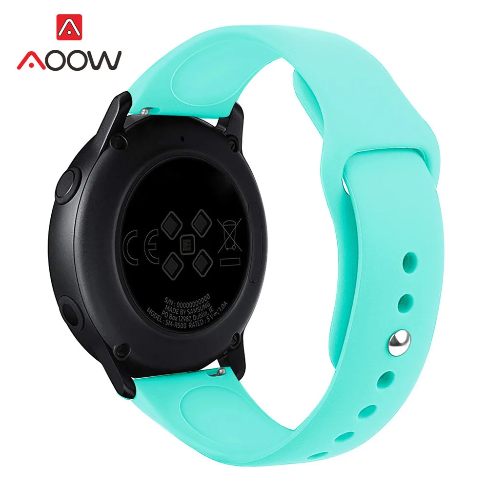 20 мм силиконовый спортивный ремешок для samsung Galaxy Watch Active 42 мм gear Sport S2 Amazfit bip для мужчин и женщин сменный Браслет