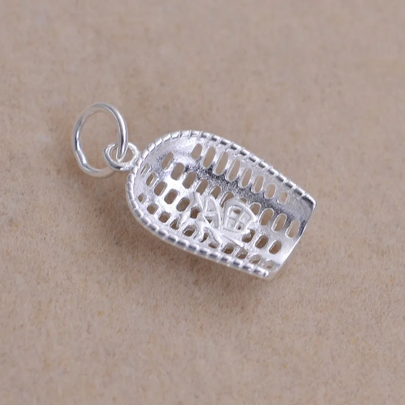 Бусина символ корзинка для браслета серебристого цвета|Шармы| |